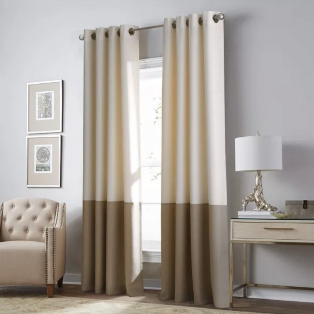 Kendall Color Block Blackout Curtain Panels